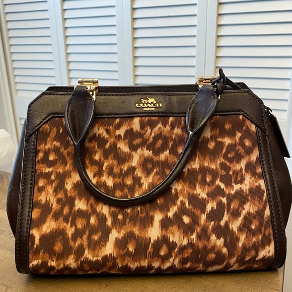Coach Handbags - Coach Madison Mini Lexington Carryall in Ocelot Leopard Print